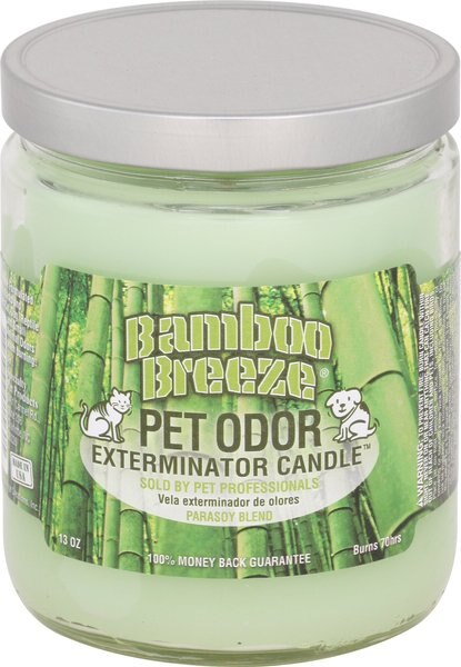 Pet Odor Exterminator Bamboo Breeze Deodorizing Candle Jar