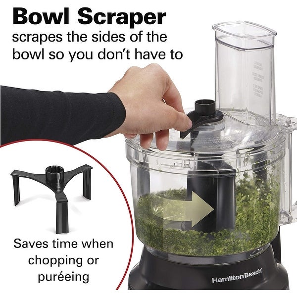 Food Processor and Vegetable Chopper - 10 Cups - Bowl Scraper， Stainless Steel