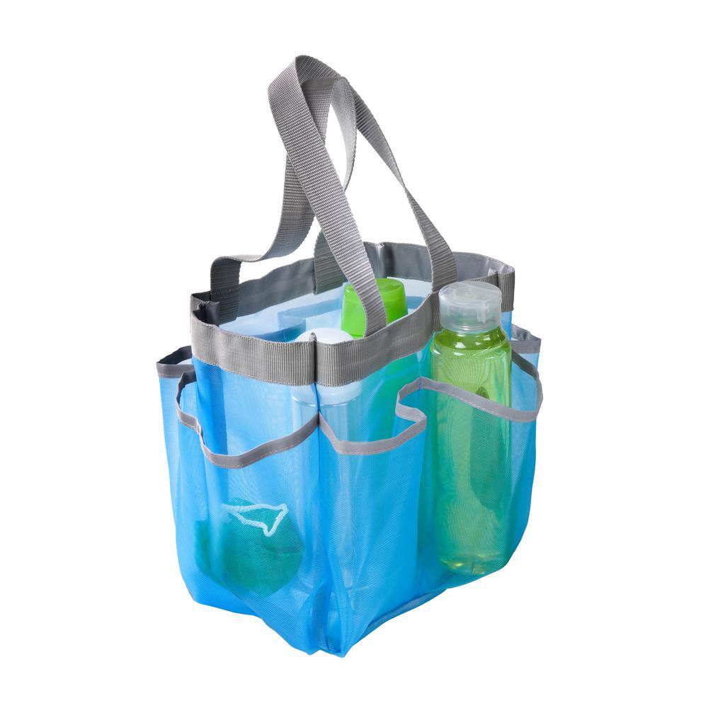 Honey-Can-Do Blue 6-Pocket Shower Tote SFT-01103