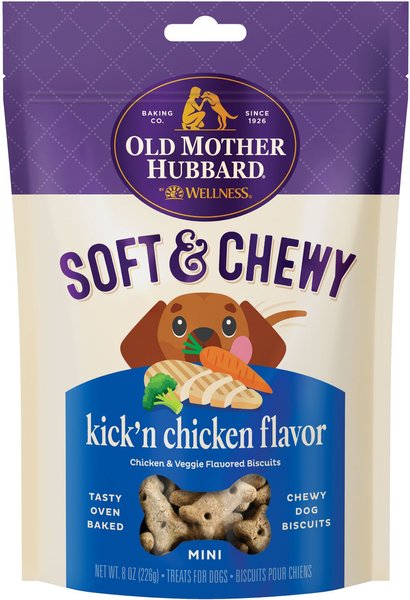 Old Mother Hubbard Mini Soft and Tasty Chicken and Veggie Flavored Biscuit Dog Treats