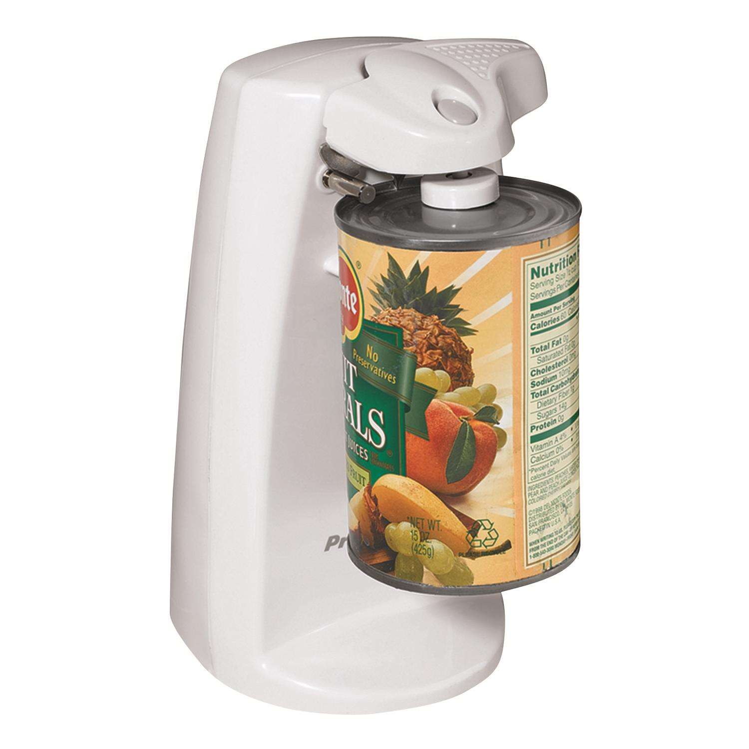 Proctor Silex White Electric Can Opener Magnetic Lid Holder