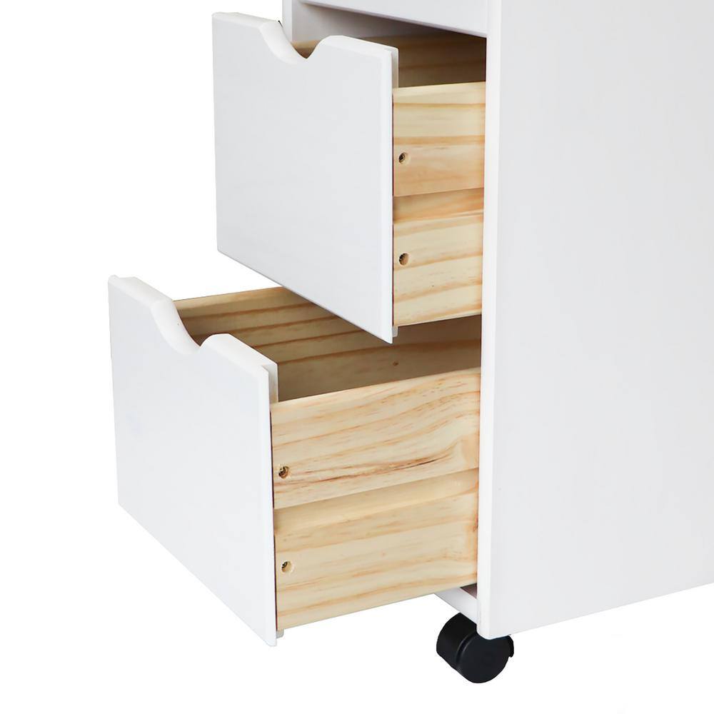 Adeptus White 6+2 Drawer Roll Cart 76183