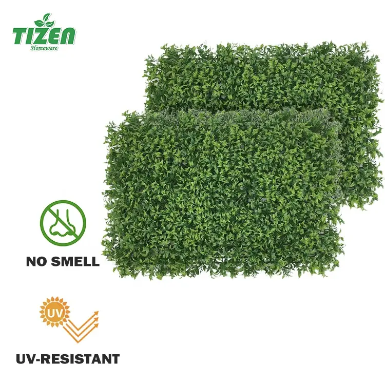 Tizen factory supply Outdoor Home Decoration Vertical panel Wall Hanging Green Artificial Plant Grass Wall