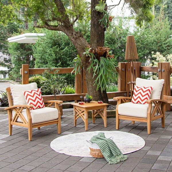 Cambridge Casual Carmel 3Piece Patio Chat Set with Cushions