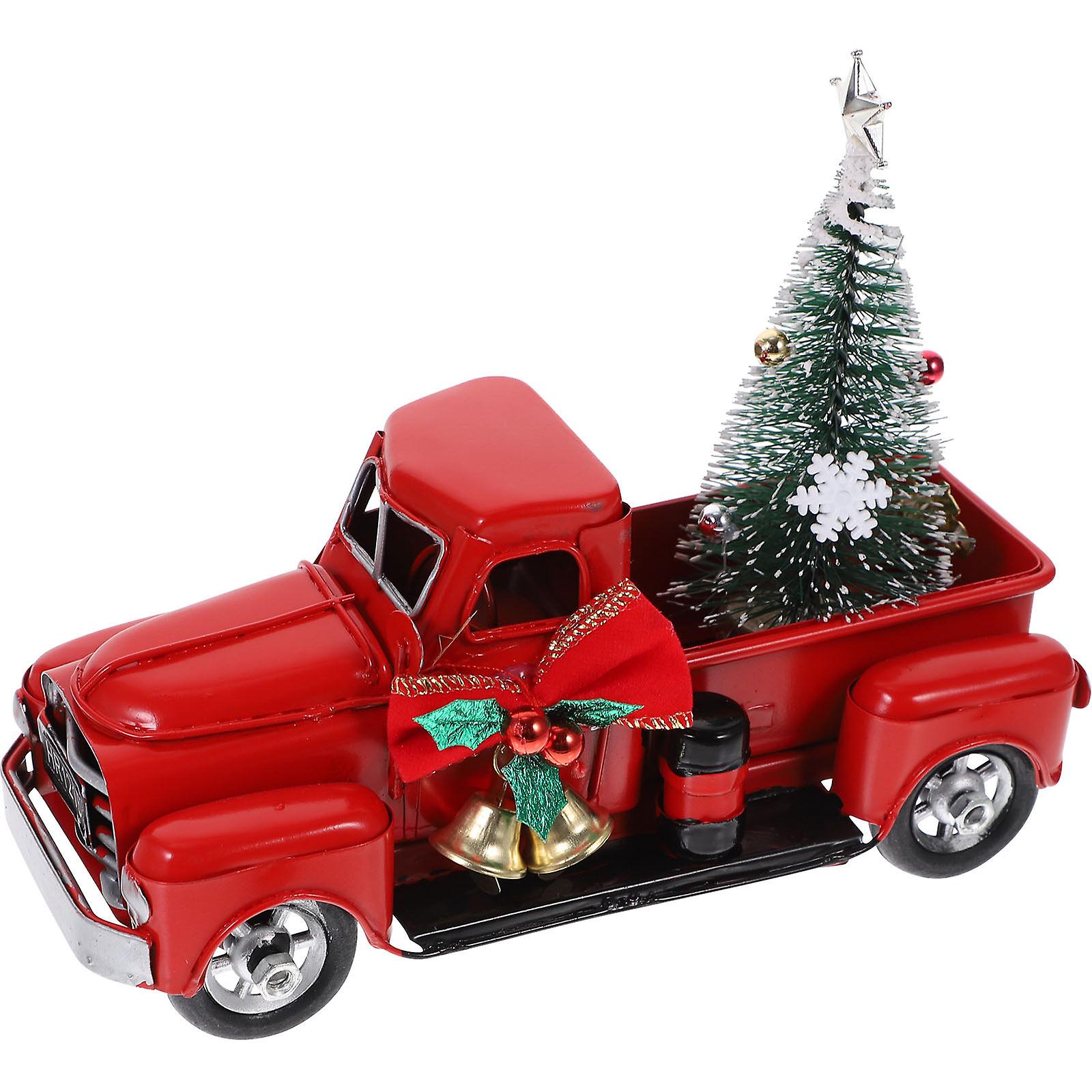 Christmas Red Truck Decor Christmas Centerpieces Home Tabletop Decorations