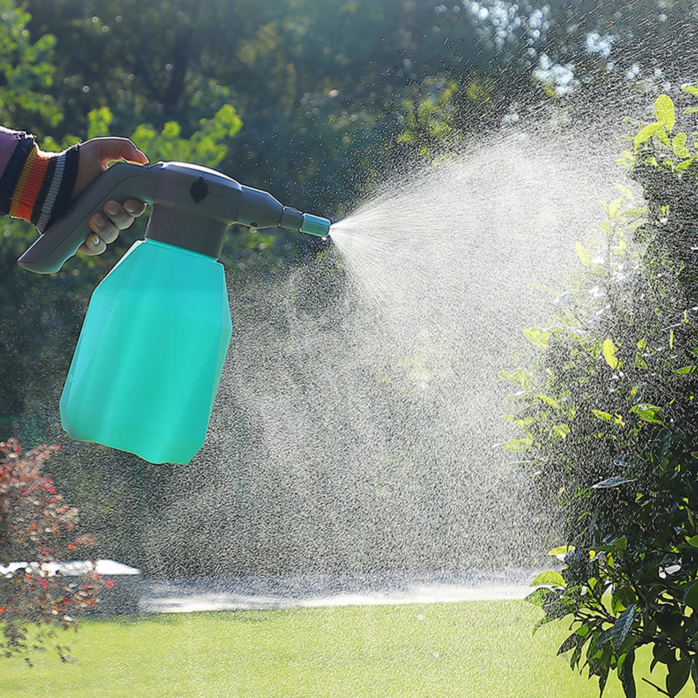 Electric Plant Sprayer 2L/0.5 Gallon Garden Sprayer Rechargeable Automatic Plant Mister Spray Bottle with Adjustable Spout， Extended Nozzle for Garden Fertilizing Cleaning (Blue)