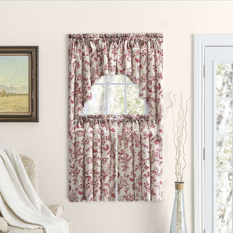 Waverly Gardens Rod Pocket Tier Pair Curtain