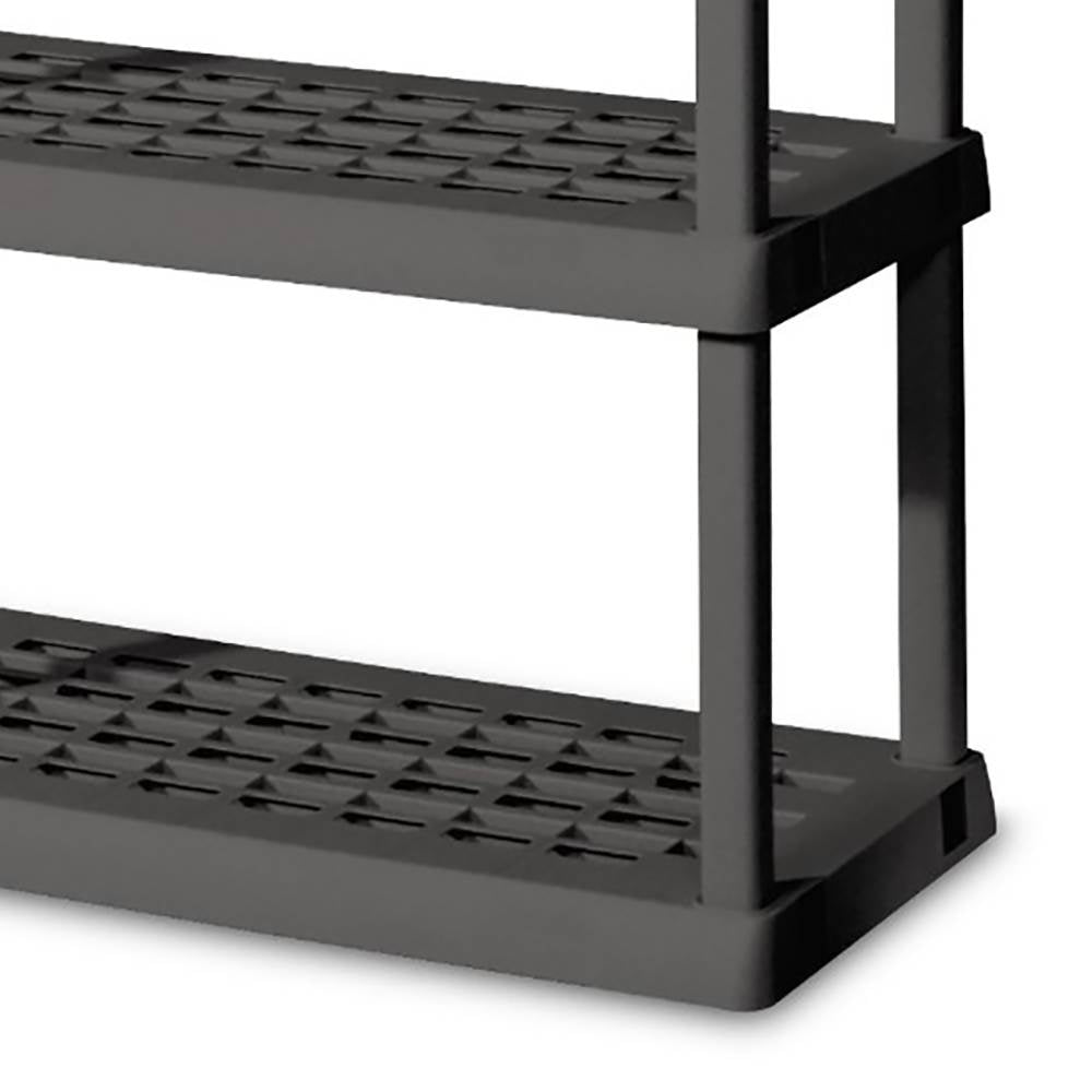 Sterilite Heavy-Duty 5-Shelf Ventilated Shelving Unit, Gray (2 Pack) | 0155V01