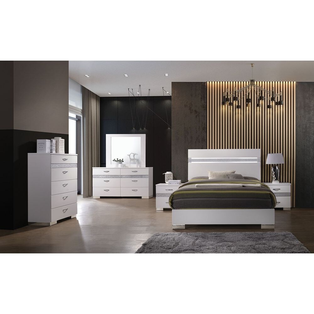 Modern Solid Wood Bedroom Bedside Table  2 Drawers With 1 Hidden Drawer Coffee Table Storage Wood Cabinet