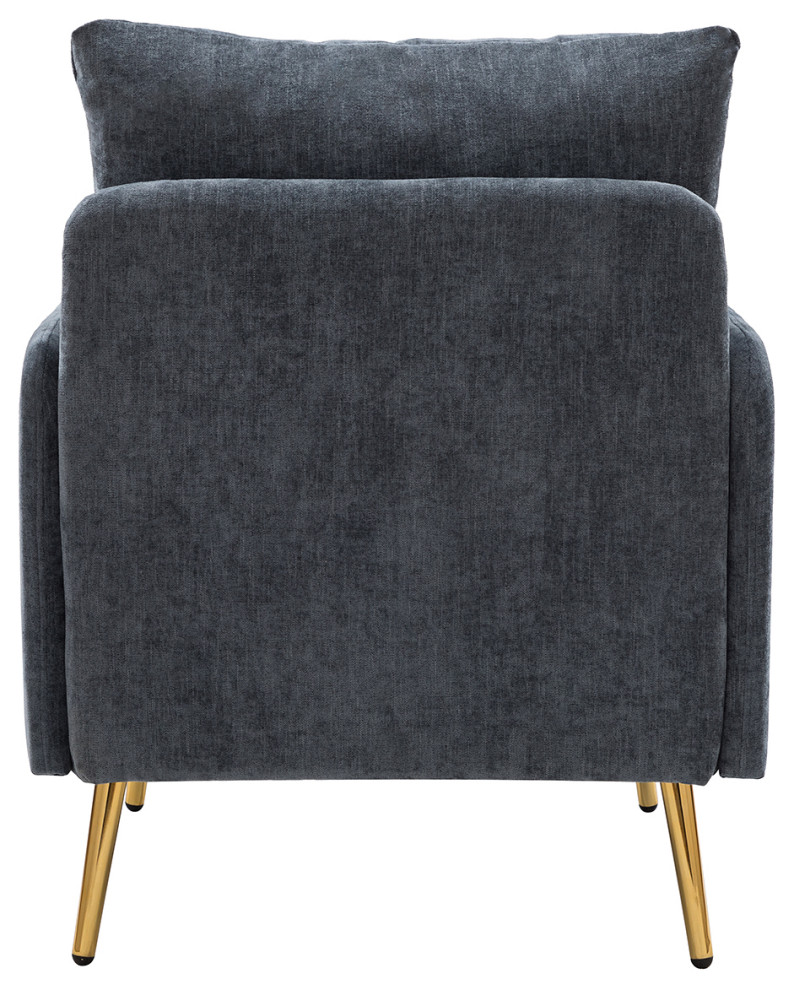 29.5 quotWooden Upholstered Accent Chair  Set of 2   Midcentury   Armchairs And Accent Chairs   by Karat Home  Houzz