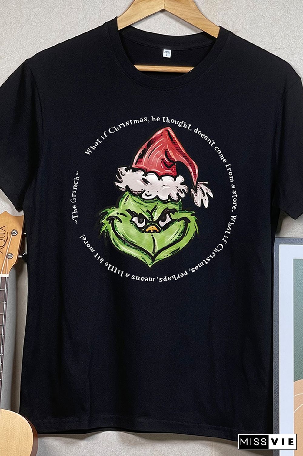 Grinch Christmas Graphic Tee Short Sleeves Wholesale