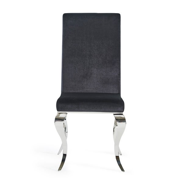 Global Furniture USA 2PK Velvet Finish Dining Chair