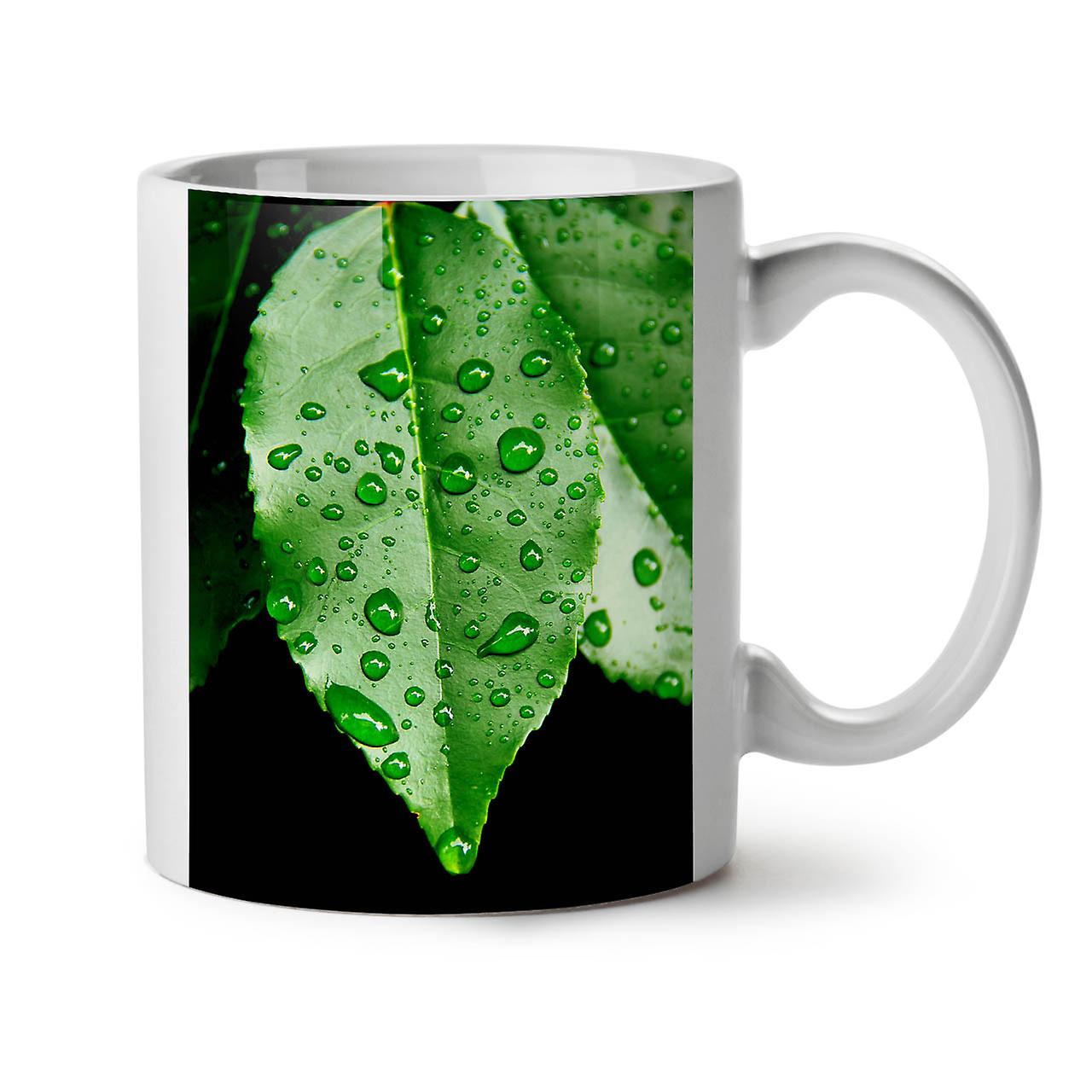 Green Leaf Water Nature NEW White Tea Coffee Ceramic Mug 11 oz | Wellcoda