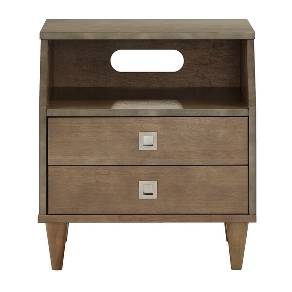 Fiandaca Light Charcoal Grey 2-Drawer Nightstand from iNSPIRE Q Modern - - 28964971