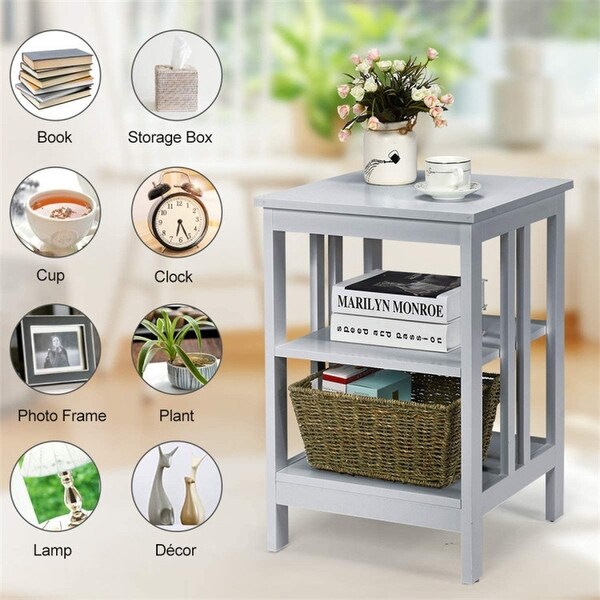 3-Tier End Table Set of 2