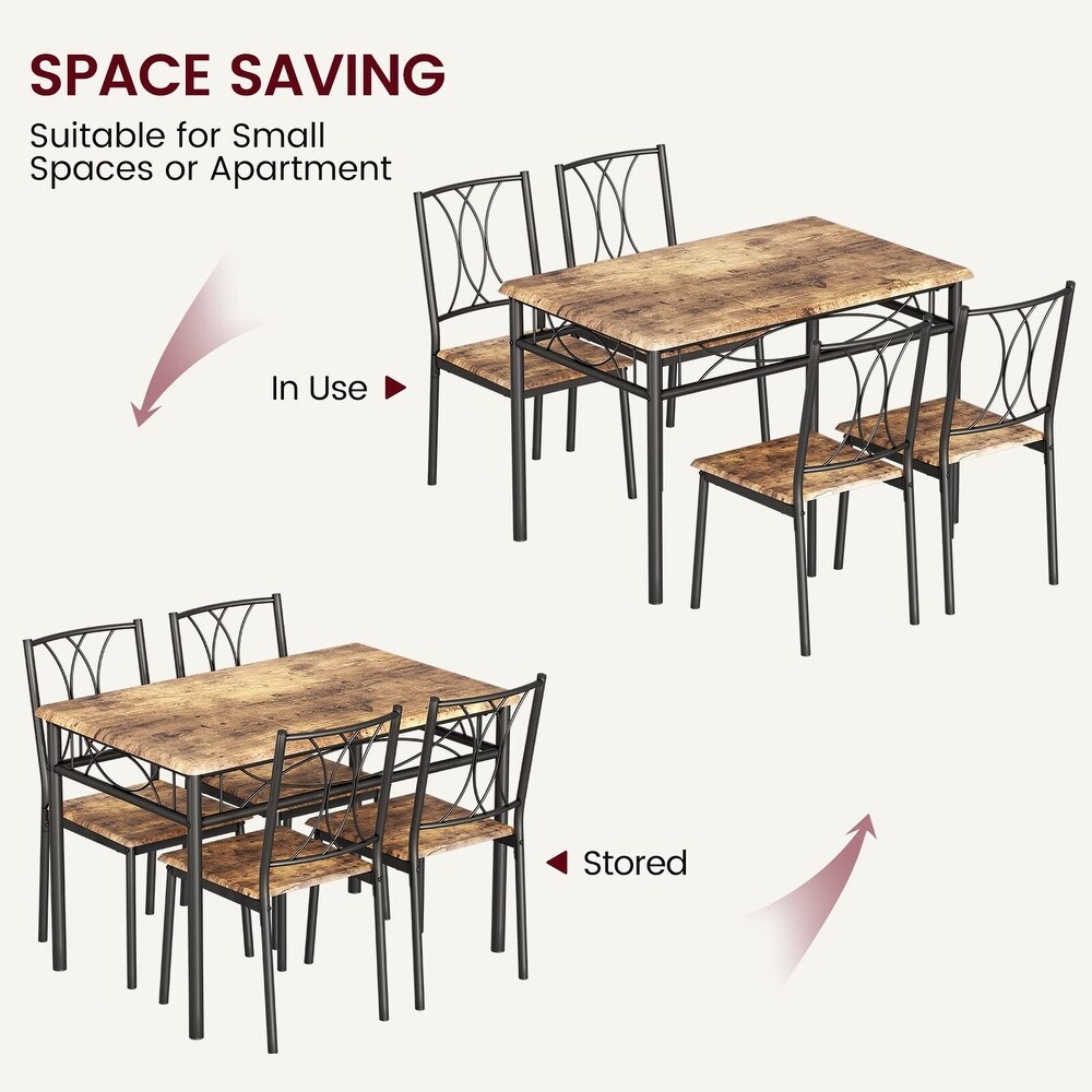 Dining Table Set for 4  Kitchen Table and Chairs for 4