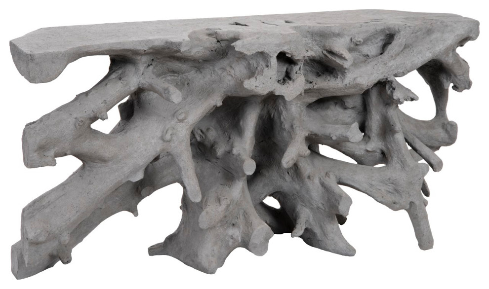 Cast Root Console  Charcoal Stone   Rustic   Console Tables   by HedgeApple  Houzz