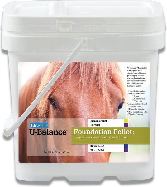 Uckele U-Balance Foundation Pellet Vitamin and Mineral Formula Pellets Horse Supplement， 30-lb bucket