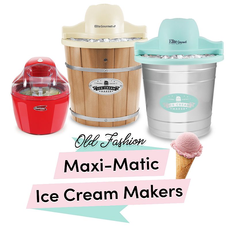 Elite Gourmet 4-qt. Old-Fashioned Ice Cream Maker