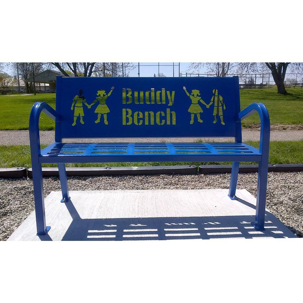 Paris 4 ft. Blue Buddy Bench 460-343-8002