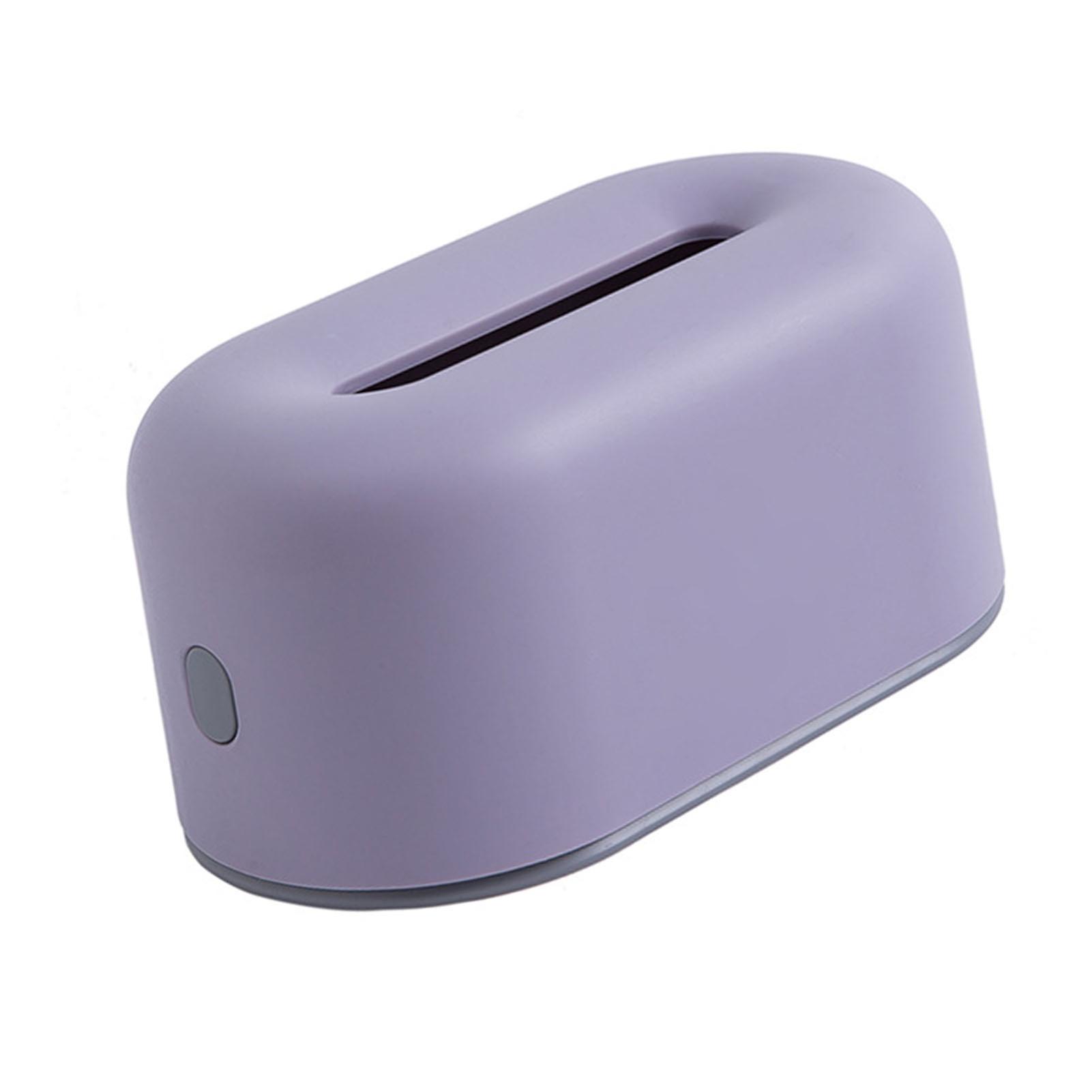 Nordic Ins Plastic Tissue Box Simple Paper Holder Dispenser Home Storage Case for Home Dormitory Bedroom Coffee Table Restaurant Light Purple