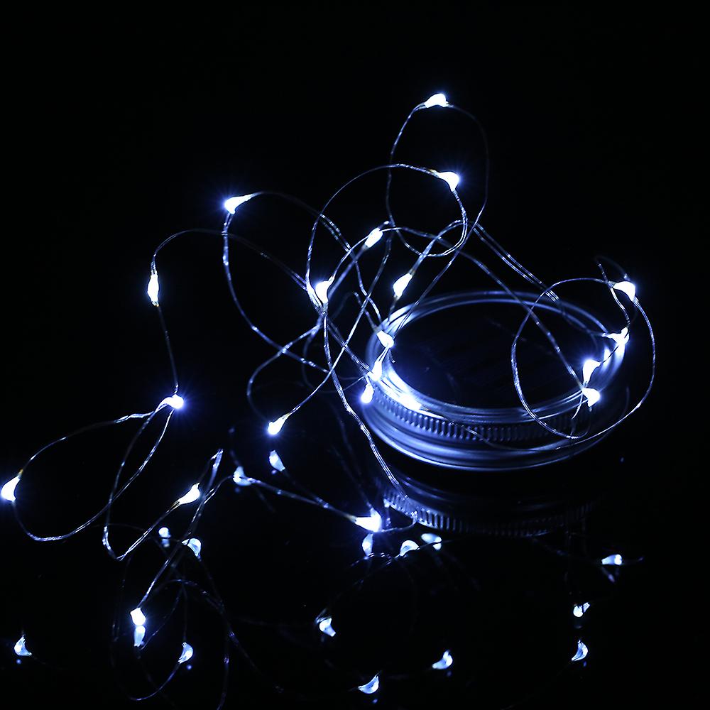 Mason Jar Solar Lantern Lights Waterproof Lid Lamp Fairy Light Copper Wire String Outdoor Decor Patio Garden Decor No.277971