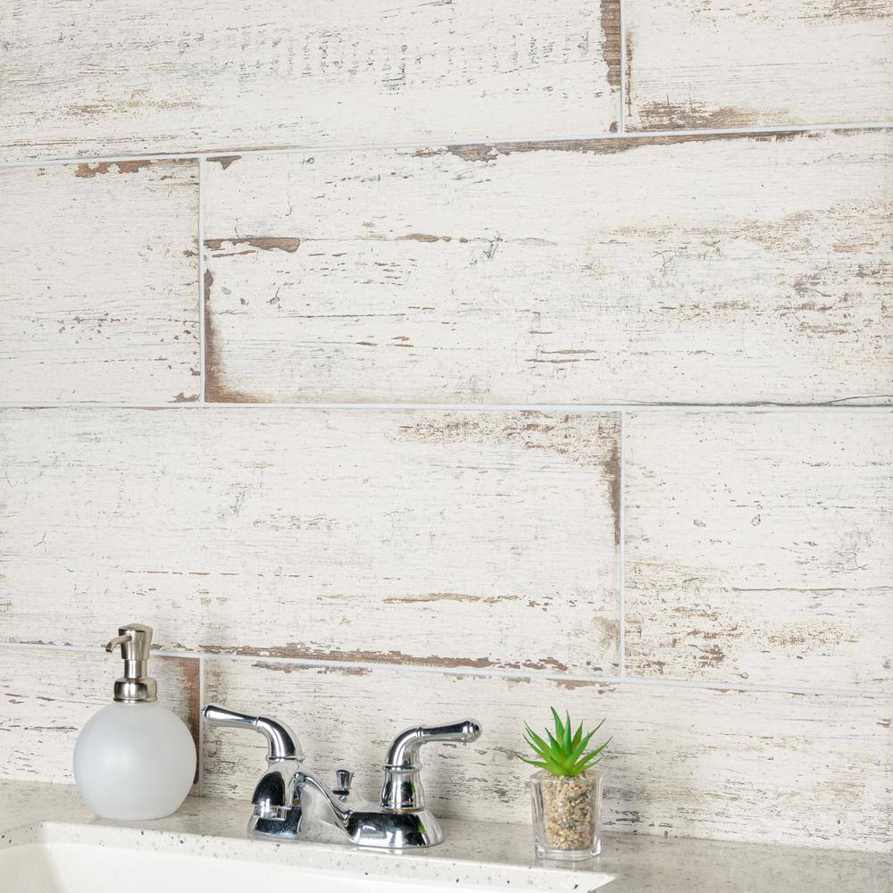 Merola Tile Retro Blanc 8-14 in. x 23-12 in. Porcelain Floor and Wall Tile (11.12 sq. ft.Case) FNURT8BL