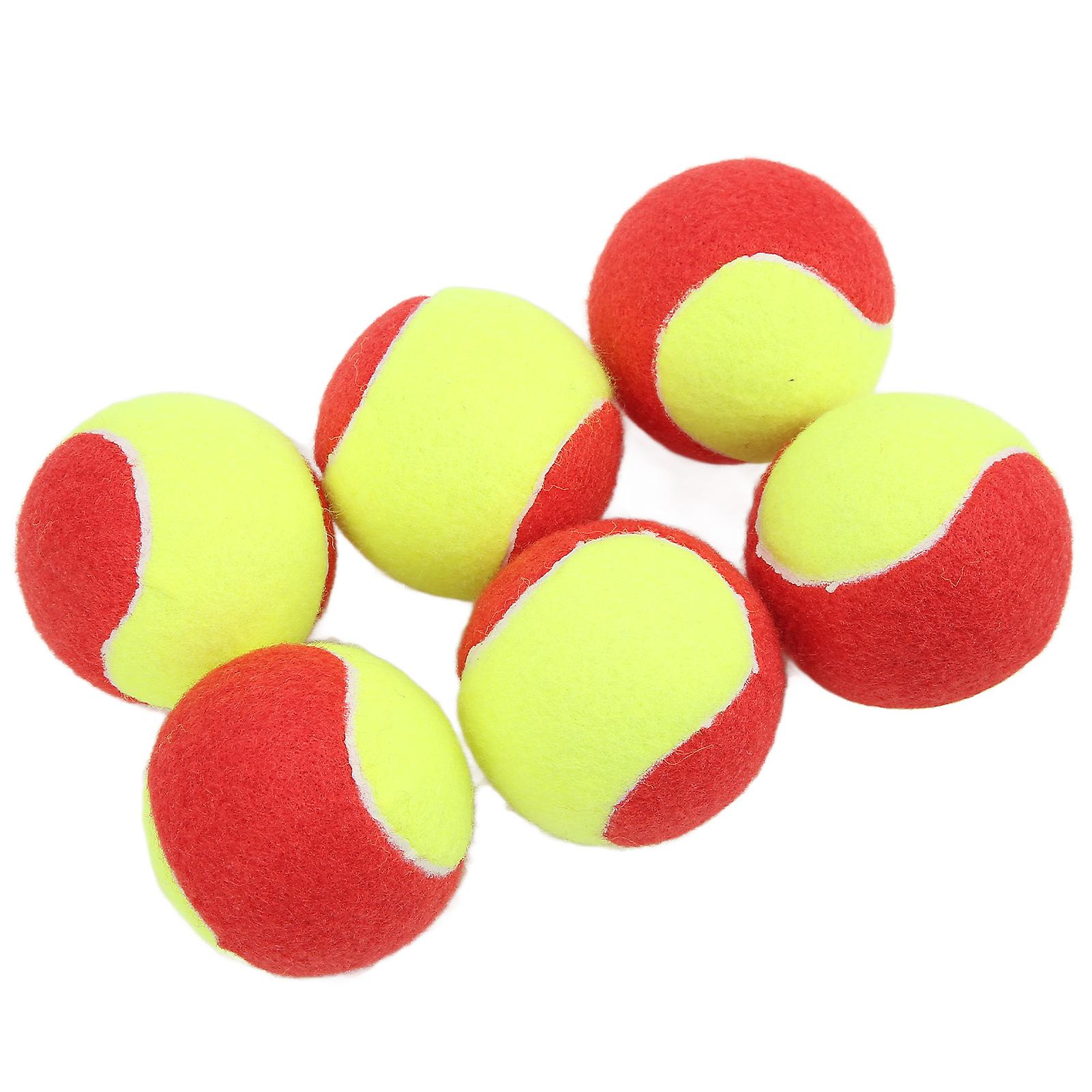 6pcs Kids Tennis Balls Premium Plush Natural Rubber Lightweight Soft Safe Elastic Waterproof Youth Tennis Balls