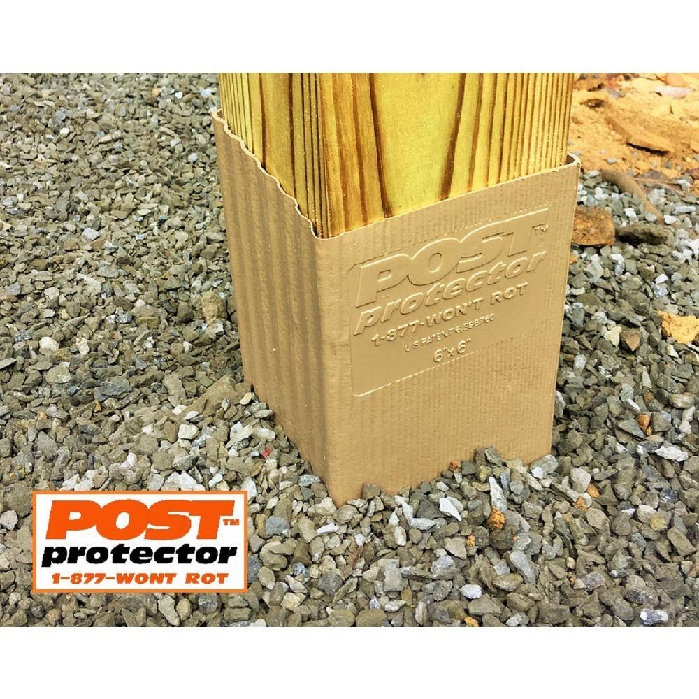 Post Protector 4 in. x 6 in. x 60 in. In-Ground Fence Post Decay Protection 4660