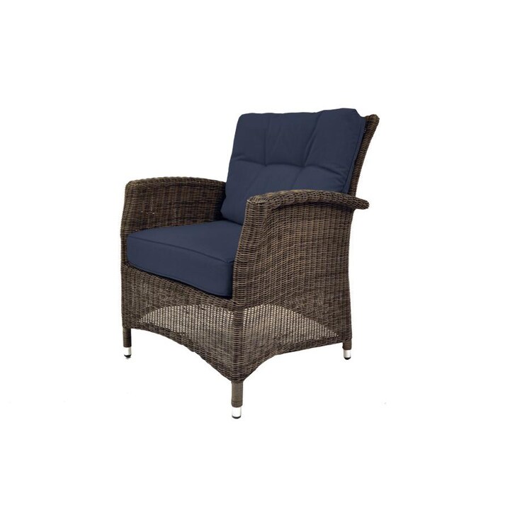 Kettler LAKENA 4 Piece Wicker Rattan Lounge Set With Spectrum Indigo Cushions