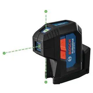 Bosch 125 ft. Green 3-Point Self-Leveling Laser with VisiMax Technology Integrated MultiPurpose Mount and Hard Carrying Case GPL100-30G