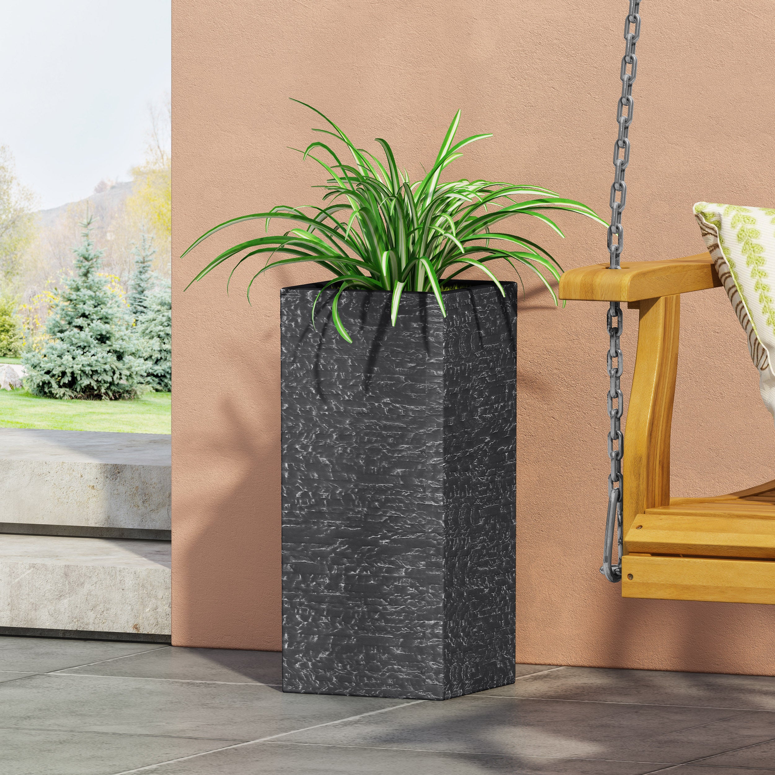 Leiman Outdoor Cast Stone Planter