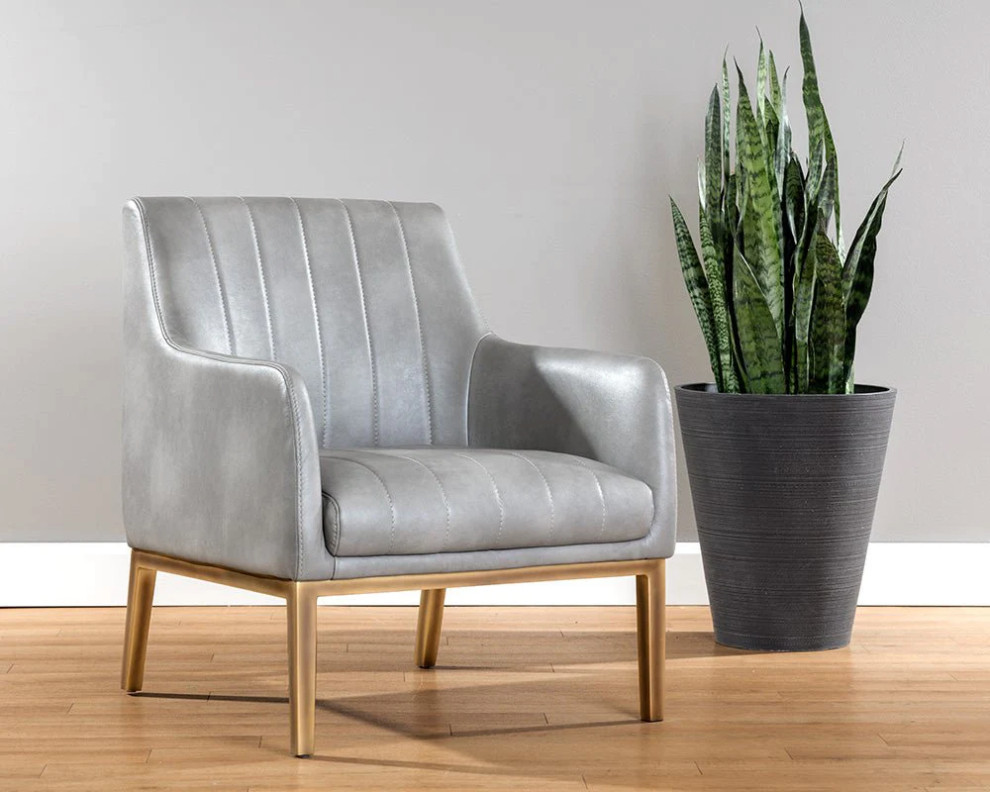 yson Lounge Chair   Bravo Metal   Midcentury   Armchairs And Accent Chairs   by Rustic Home Furniture Deco  Houzz