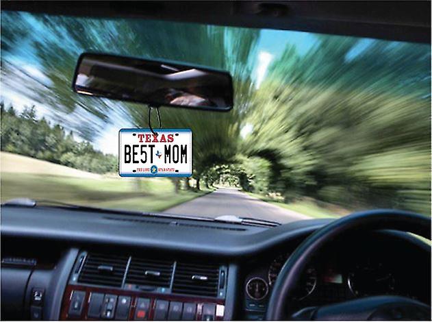 Texas - Best Mom License Plate Car Air Freshener