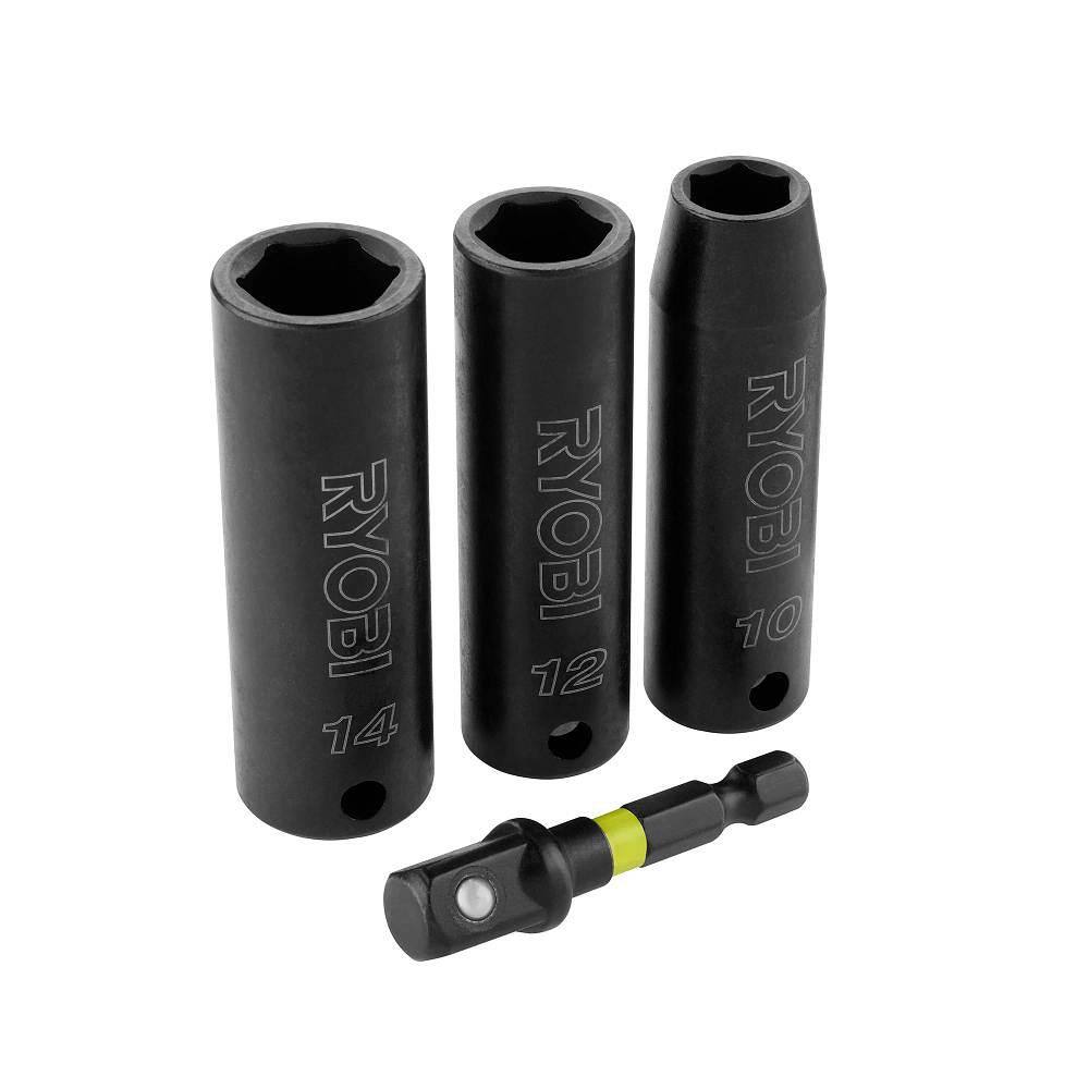 RYOBI 38 in. Drive Metric Impact Socket Set (4-Piece) A13402