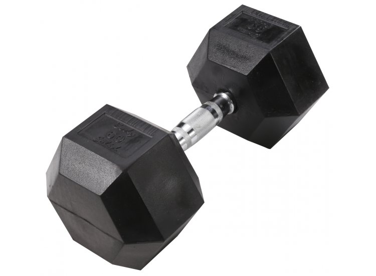 Body-Solid 60 lb Rubber Coated Hex Dumbbell