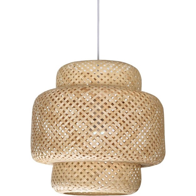 Hallops Hand Woven Rattan Lamp Shade Bamboo Pendant Lights