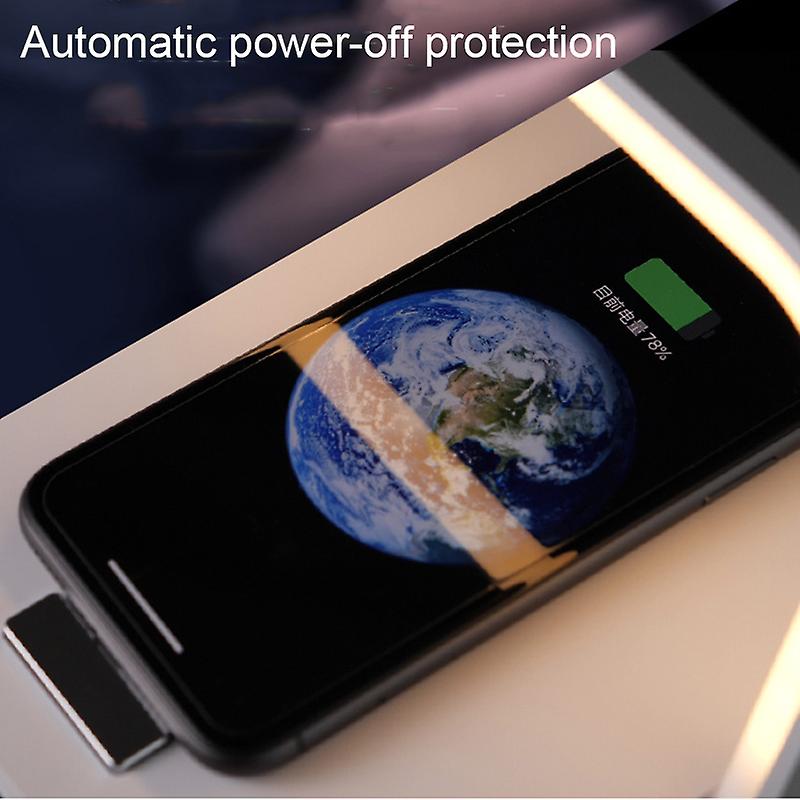 Wireless Charger Table Lamp For Qi Smartphone Led Night Light With Touch Control Eye-caring Phone Holder For Home Office New