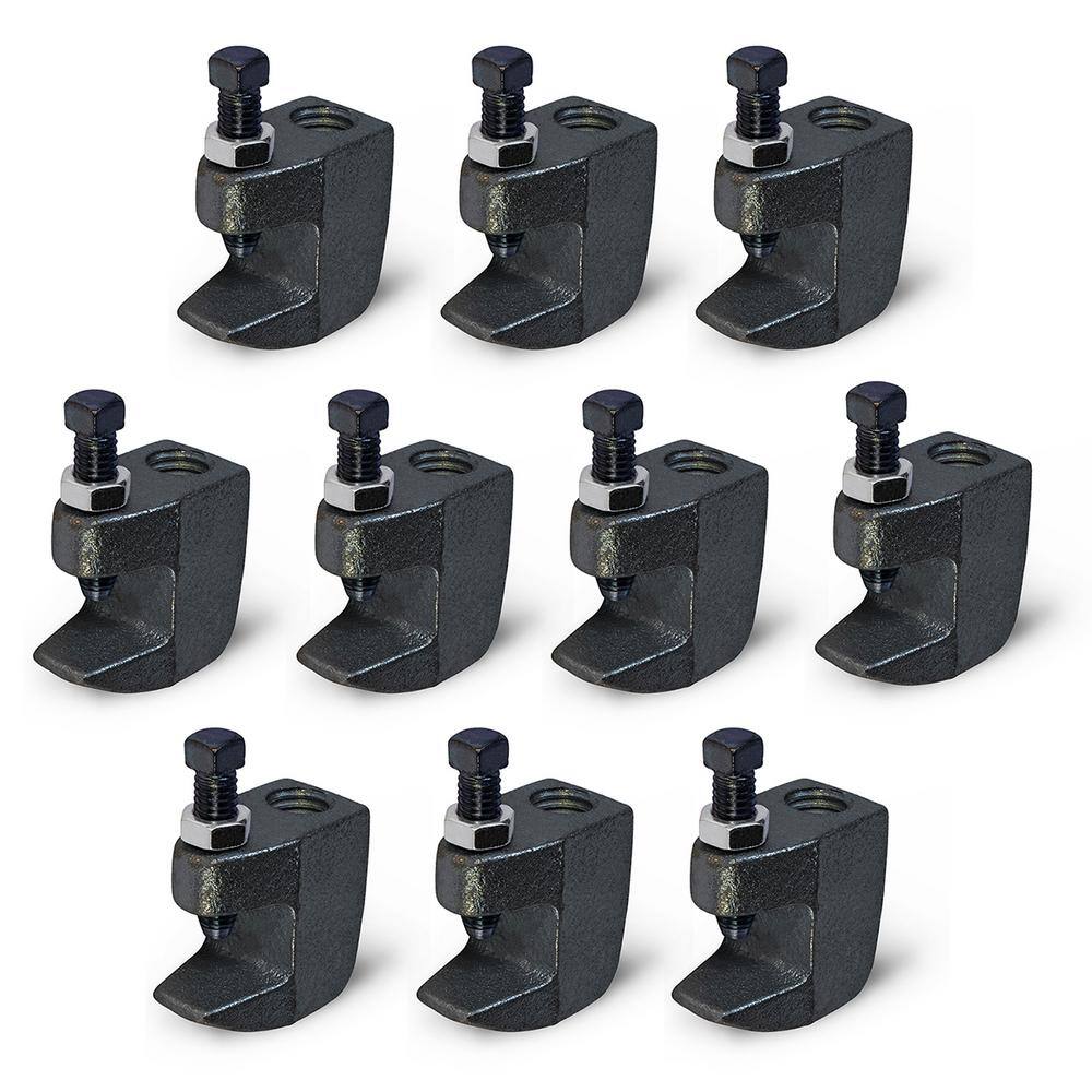 The Plumber's Choice Junior Beam Clamp for 12 in. Threaded Rod Uncoated Steel (10-Pack) 12CLBSB-10