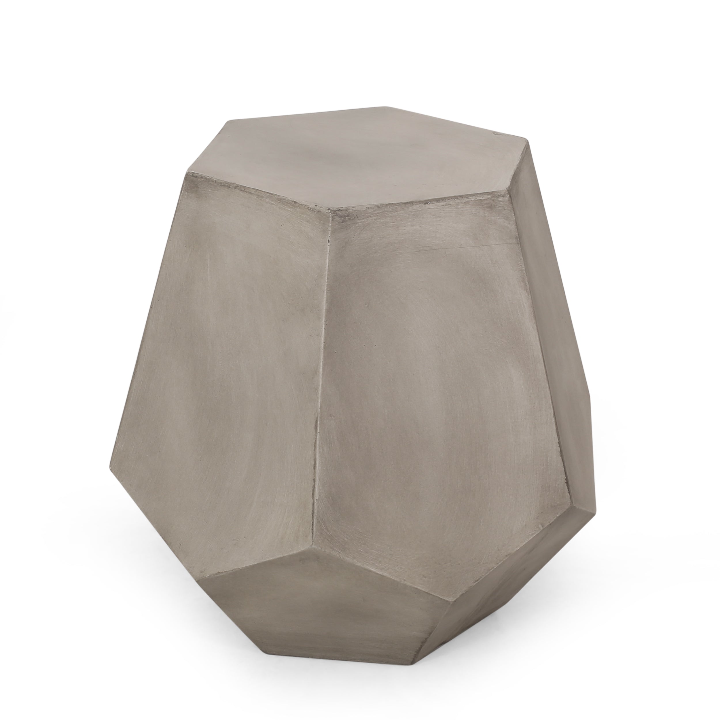 Yishai Outdoor Lightweight Concrete Side Table