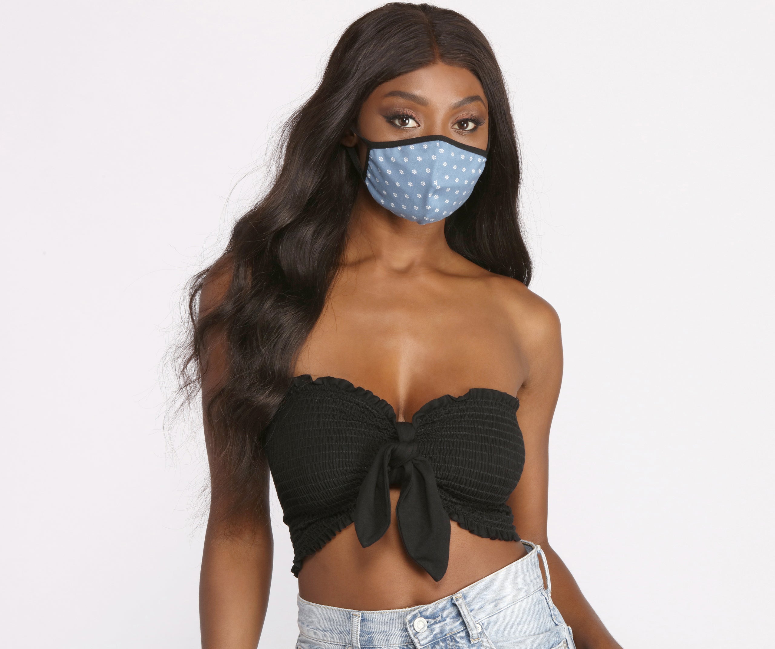 Reusable Floral Face Mask With Earloops