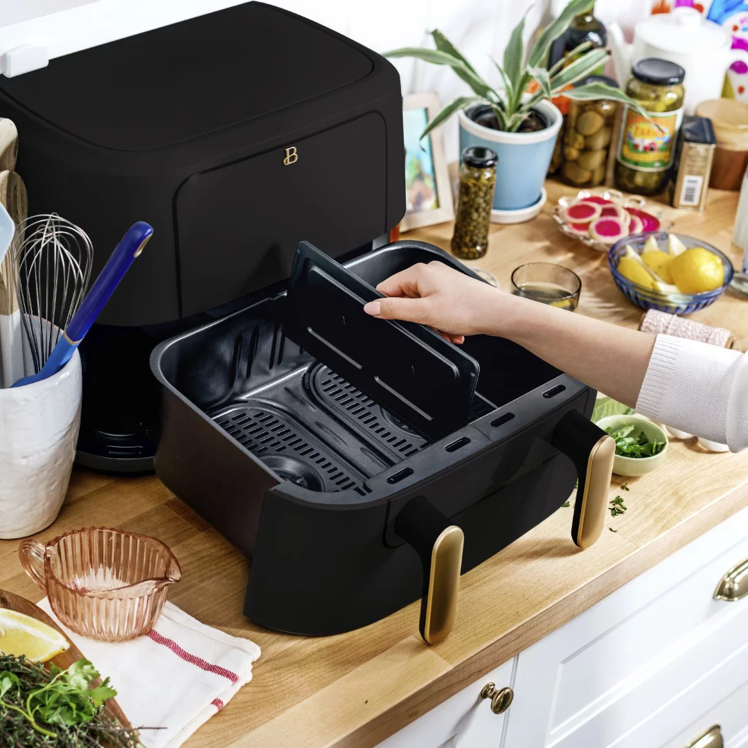 Beautiful 9QT TriZone Air Fryer， Black Sesame by Drew Barrymore