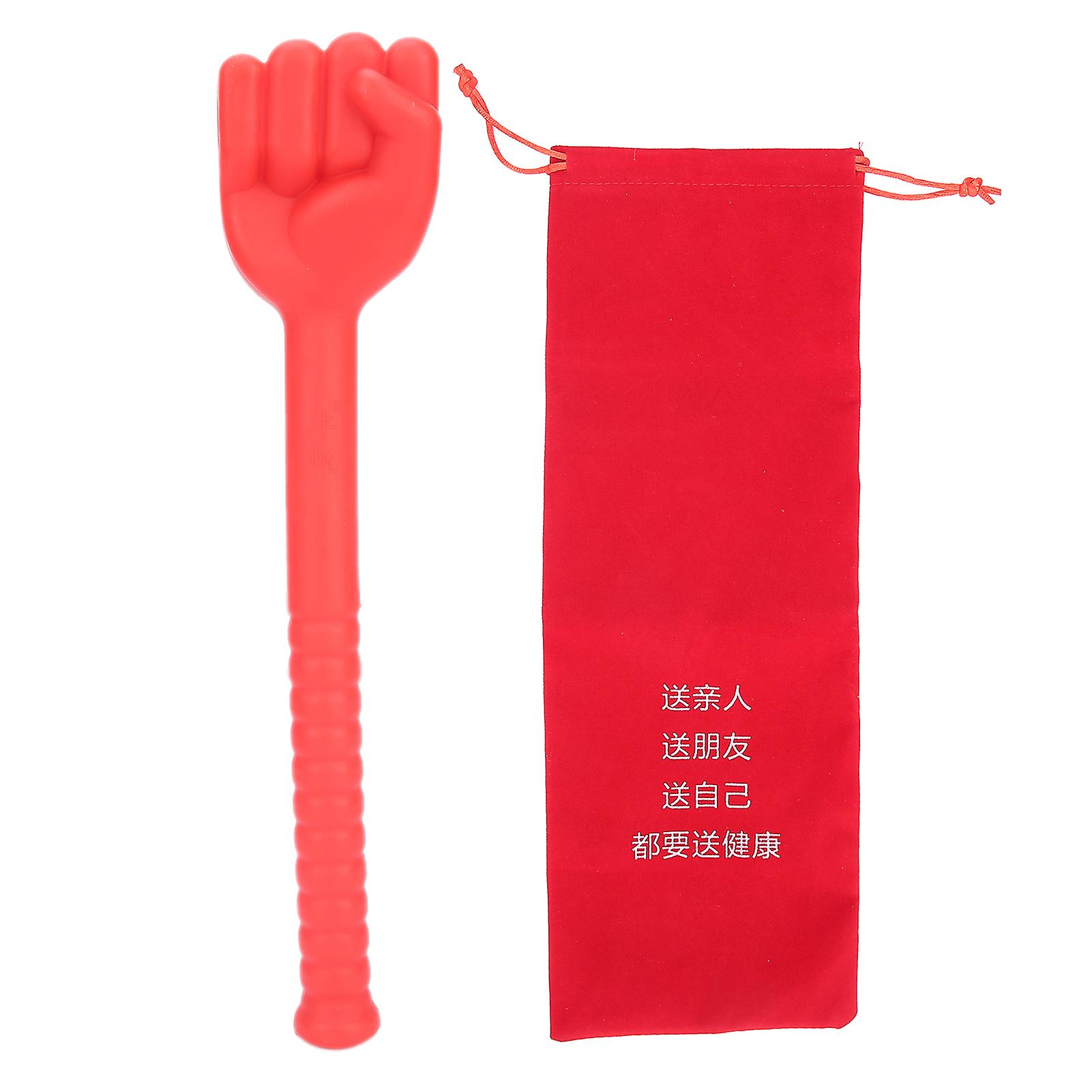 Fist Massage Hammer Silicone Meridians Flexible Antislip Handle Pat Massage Hammerred