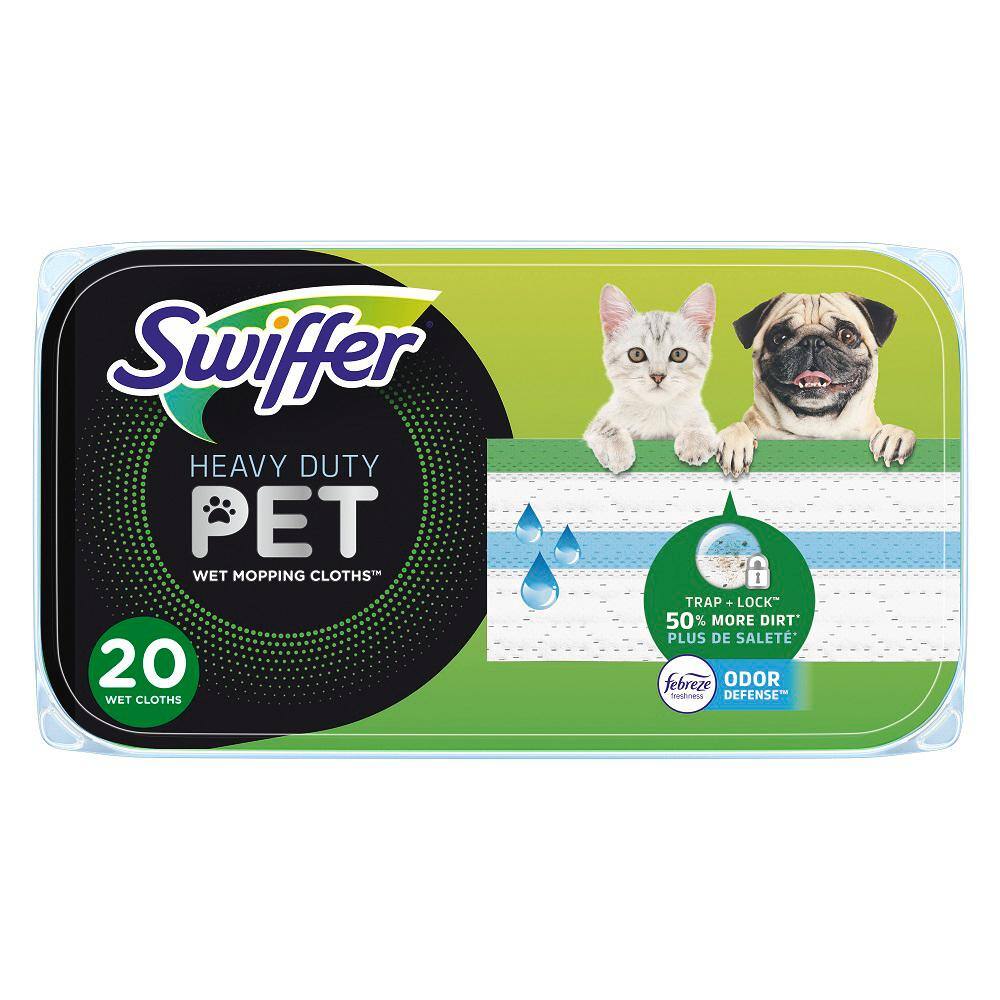 Swiffer Sweeper Pet Heavy Duty Wet Cloth Refills (20-Count) 003700079890