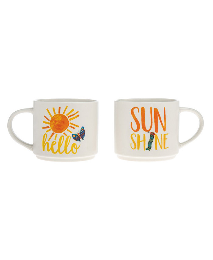 Godinger The World Of Eric Carle The Very Hungry Caterpillar Hello Sunshine Stack Mug Set of 2