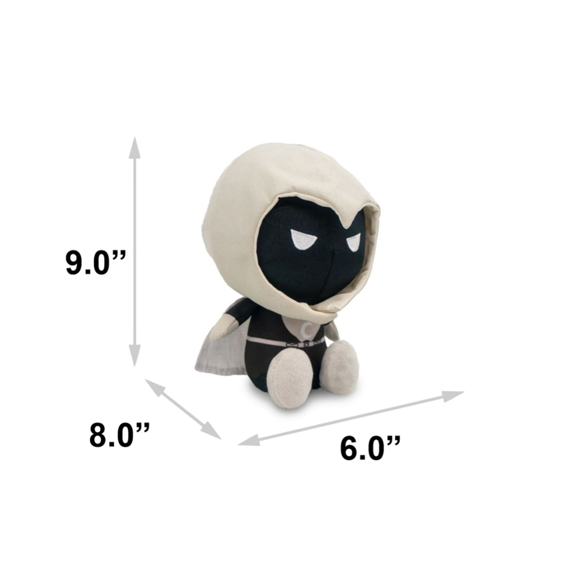 Buckle-Down Marvel Comics Moon Knight Full Body Sitting Pose Plush Squeaker Dog Toy， Medium