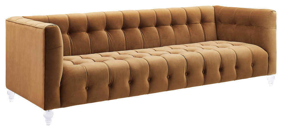 Bea Velvet Sofa   Eclectic   Sofas   by TOV Furniture  Houzz