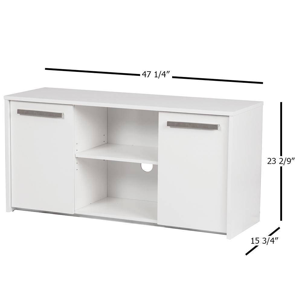 SAINT BIRCH Miami White 2-Door Credenza File Cabinet SBAK4400CFWW