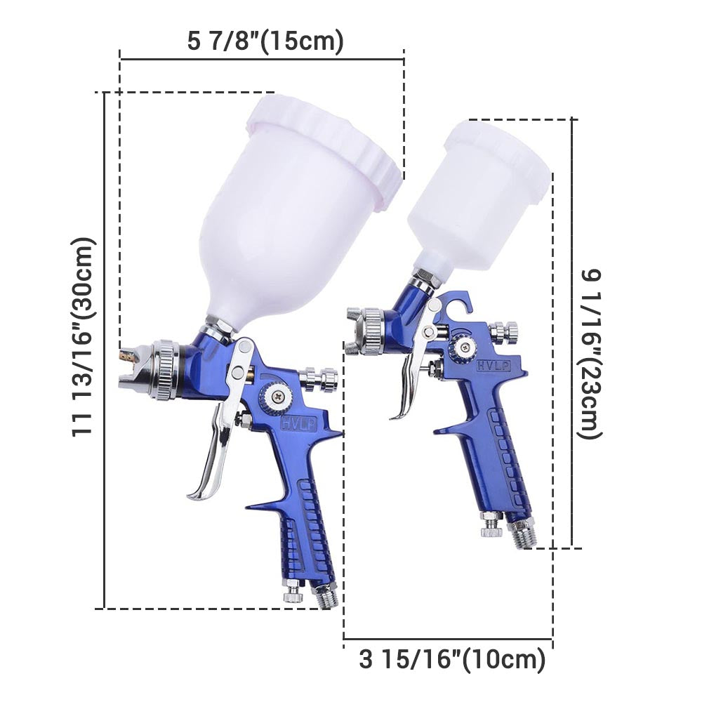 Yescom Automotive Paint Sprayers Gavity Feed HVLP Spray Gun Kit