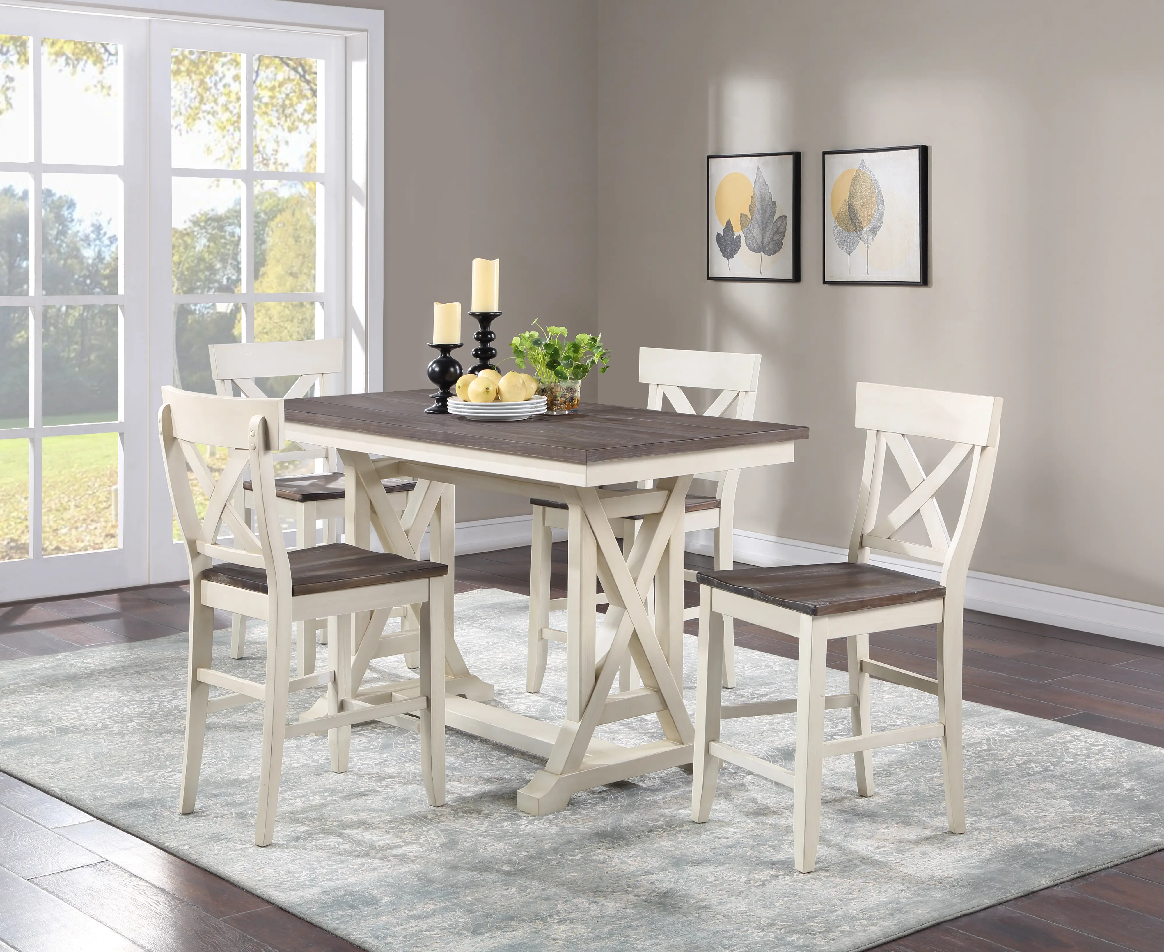 Bar Harbor Cream Counter Height Dining Table